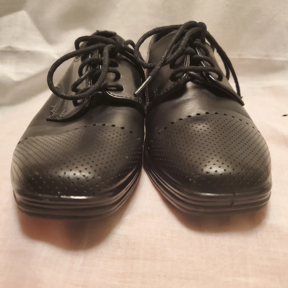 Little Boys Black Dress Shoes Size 12 M All Man Made Materials Unkown Maker